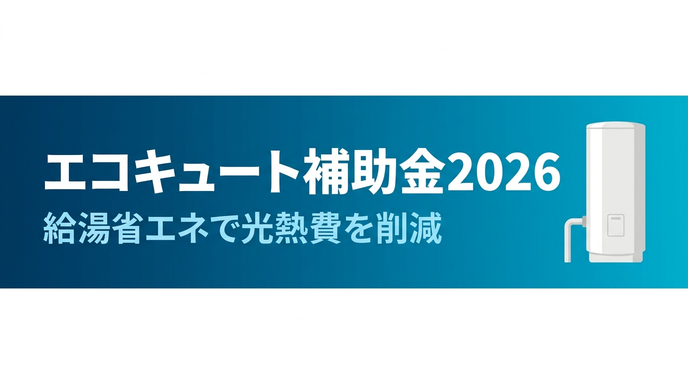 エコキュート補助金 2026【無料シミュレーター付き】