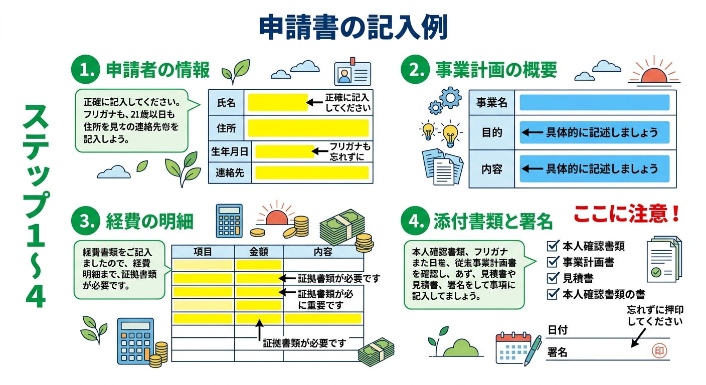 エコキュート補助金 申請書の書き方2026｜記入例・ダウンロード先・よくあるミスを項目別に徹底解説の補助金解説図